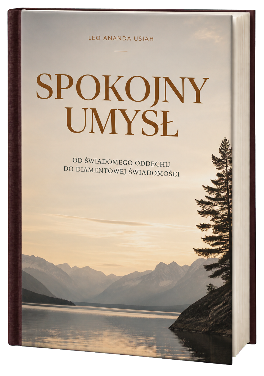 Realistyczna makieta książki Spokojny Umysł — Leo Ananda Usiah
